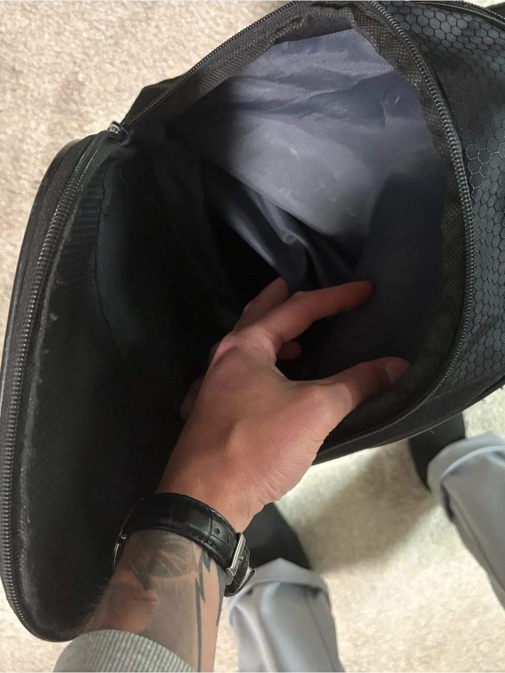 adidas Black Duffel Bag with White Logo and Shoulder Strap